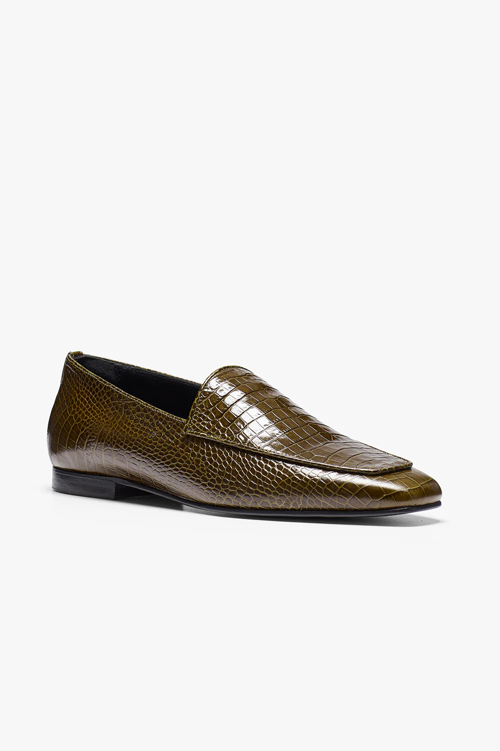 Cora Loafer Textured Moss Green