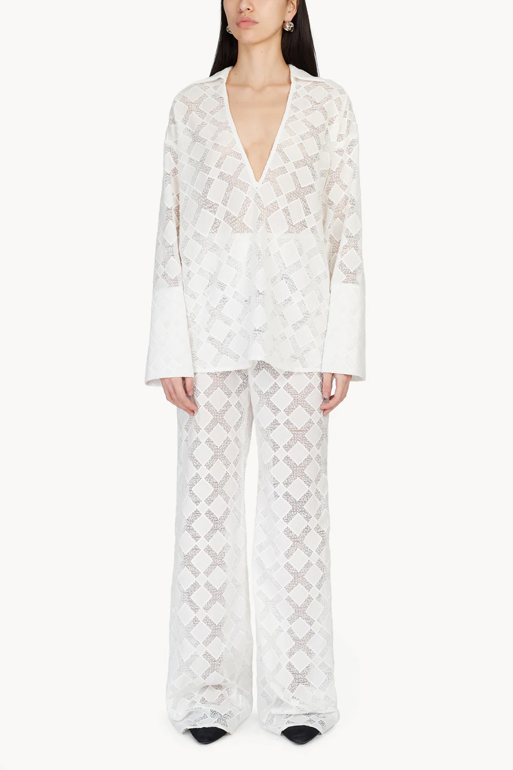 Luisa Top Open-Weave White - Image 2
